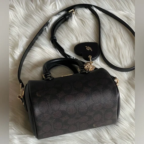 💰SOLD - CCL59 - Coach Mini Rowan Crossbody Bag in Signature Canvas Gift Set - Picture 9 of 14